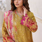 Embroidered suit with chiffon embroidered dupatta - 10002