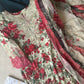 Floral casuals stitched with chiffon dupatta-7025