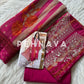 Beautiful combination dupatta embroidered suit-2540