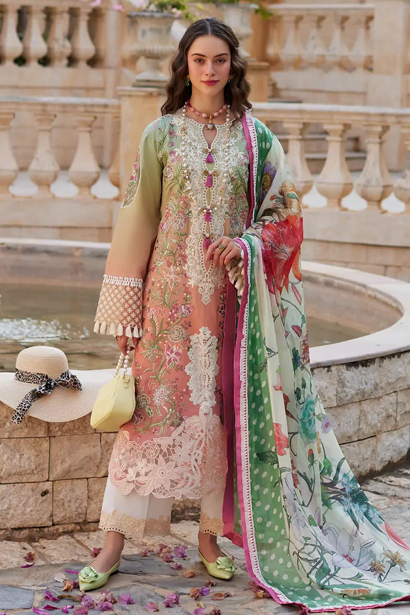 Cotton with chiffon dupatta suit-ek pink