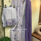 Embroidered georgette suit-lavender