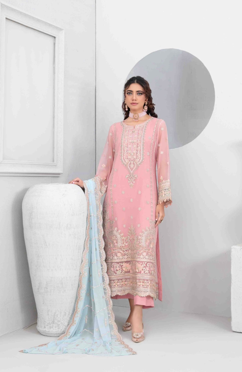 premium Unstitched Chiffon Suit-5106