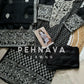 Organza embroidered suit with organza dupatta -1667-j BLACK