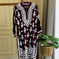 Authentic chikankaari embroidered suit-vine