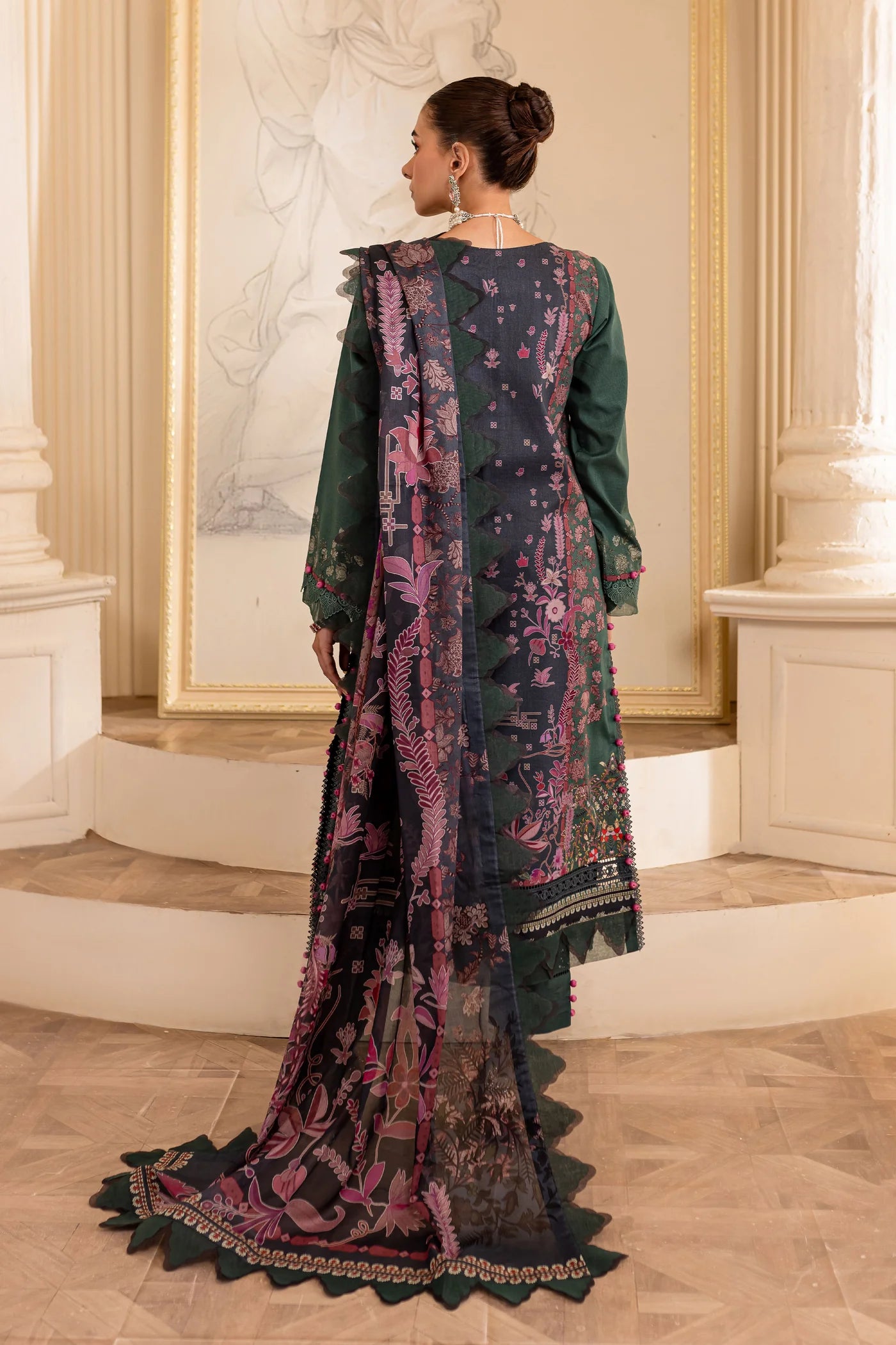 Embroidered lawn with lawn dupatta