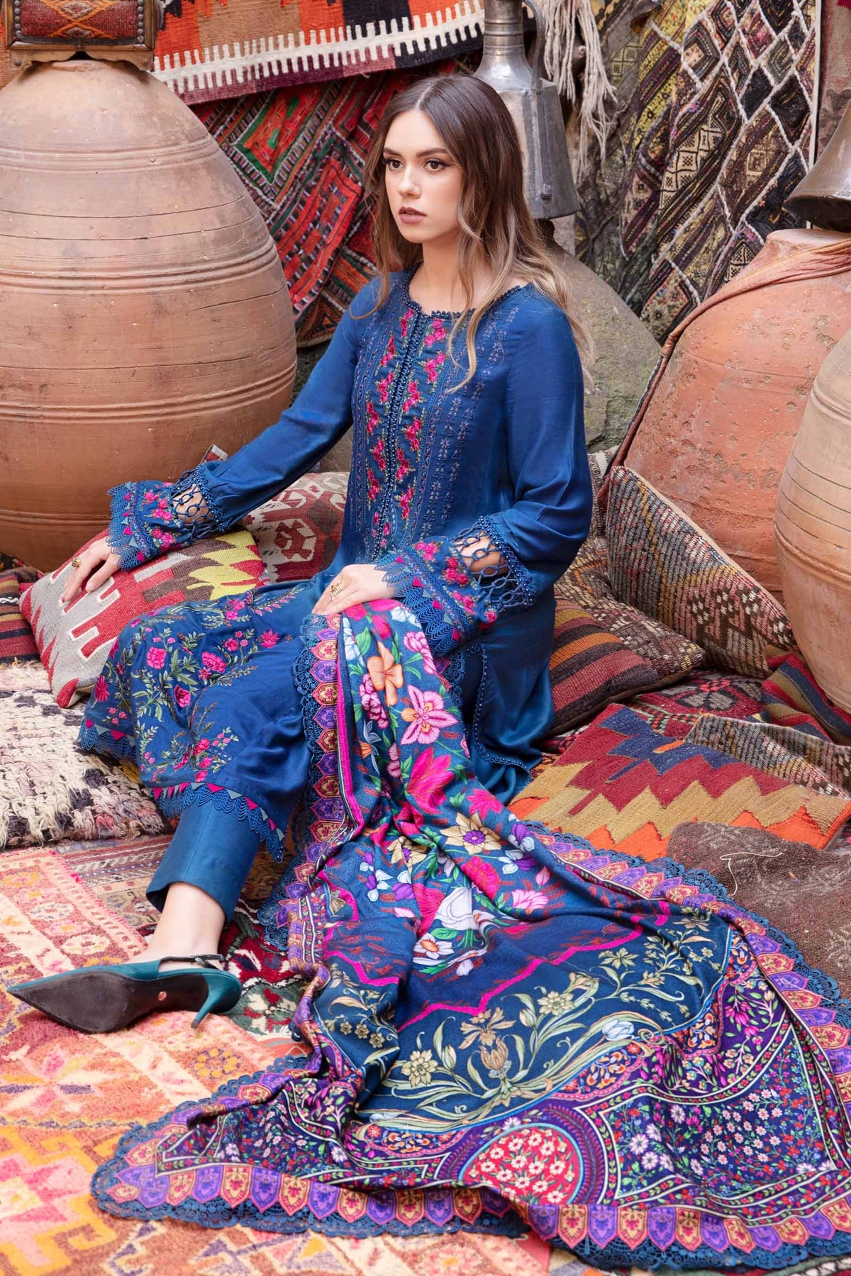 Rayon embroidered casual wear-3356