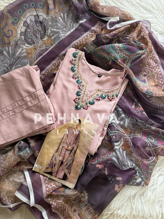 Rayon embroidered casual wear-3444