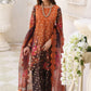 Embroidered suit with chiffon embroidered dupatta - 10004