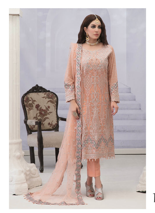 Pure chiffon semi stitched suit-7