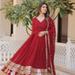 Georgette anarkali gown-red