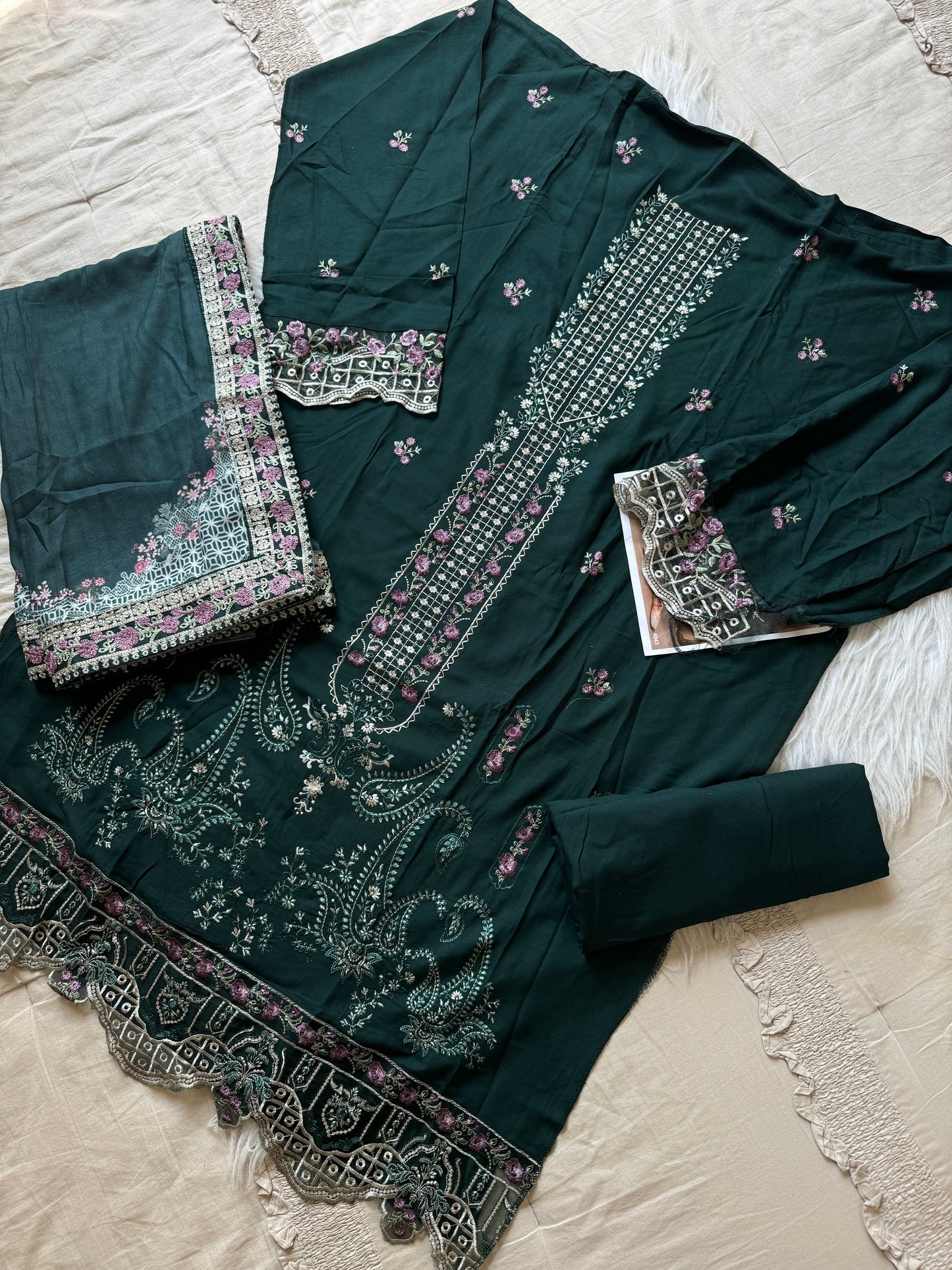 Rayon embroidered casual wear-4043