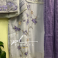 Embroidered georgette suit-lavender