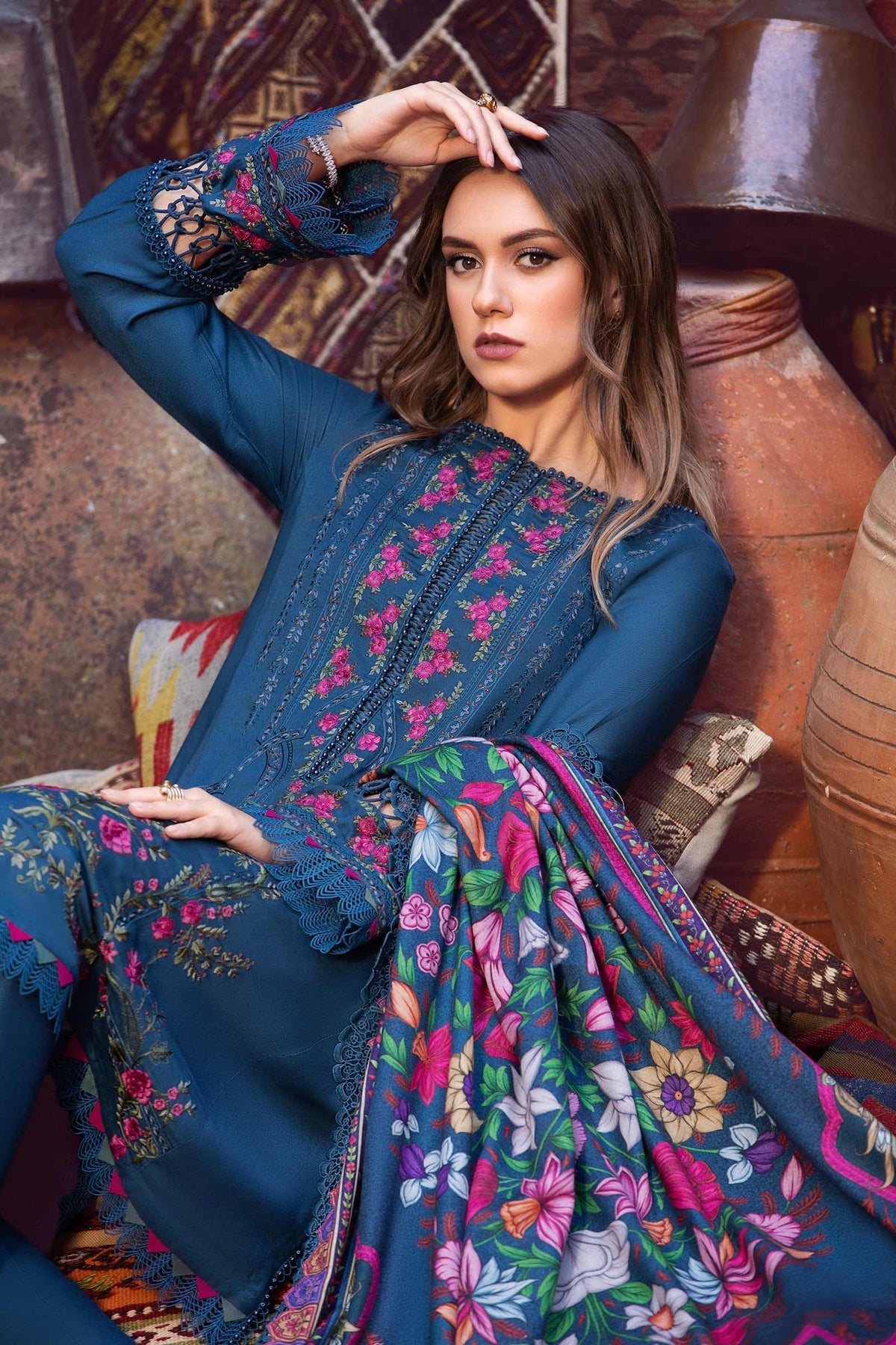 Rayon embroidered casual wear-3356