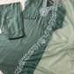 Dola silk ready to wear suit with neck detailing-color options available