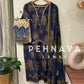 Printed casual suit with chiffon dupatta-3413