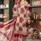 Fully embroidered floral suit with chiffon dupatta-3456