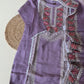 Pure organza embroidered suit-lavender