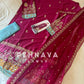 Majenta three peice semi stitched party wear