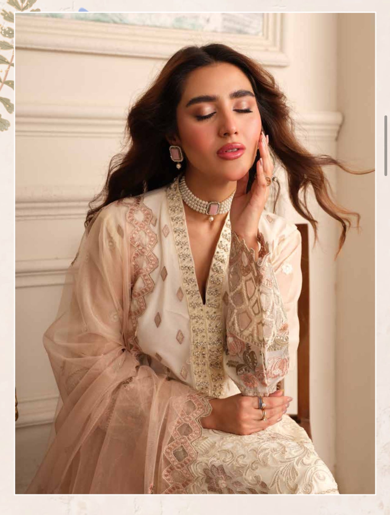 Pure chiffon semi stitched suit-design 3