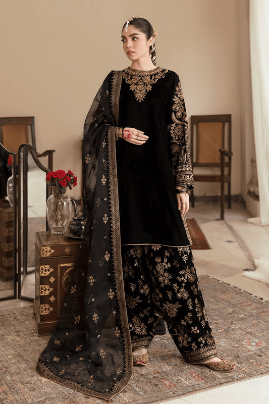 Embroidered velvette suit -3187