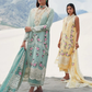 Cotton embroidered unstitched suit with cota checks dupatta-14024