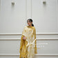 Printed yellow casual suit with chiffon dupatta-3197