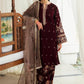 Embroidered velvette suit -3188