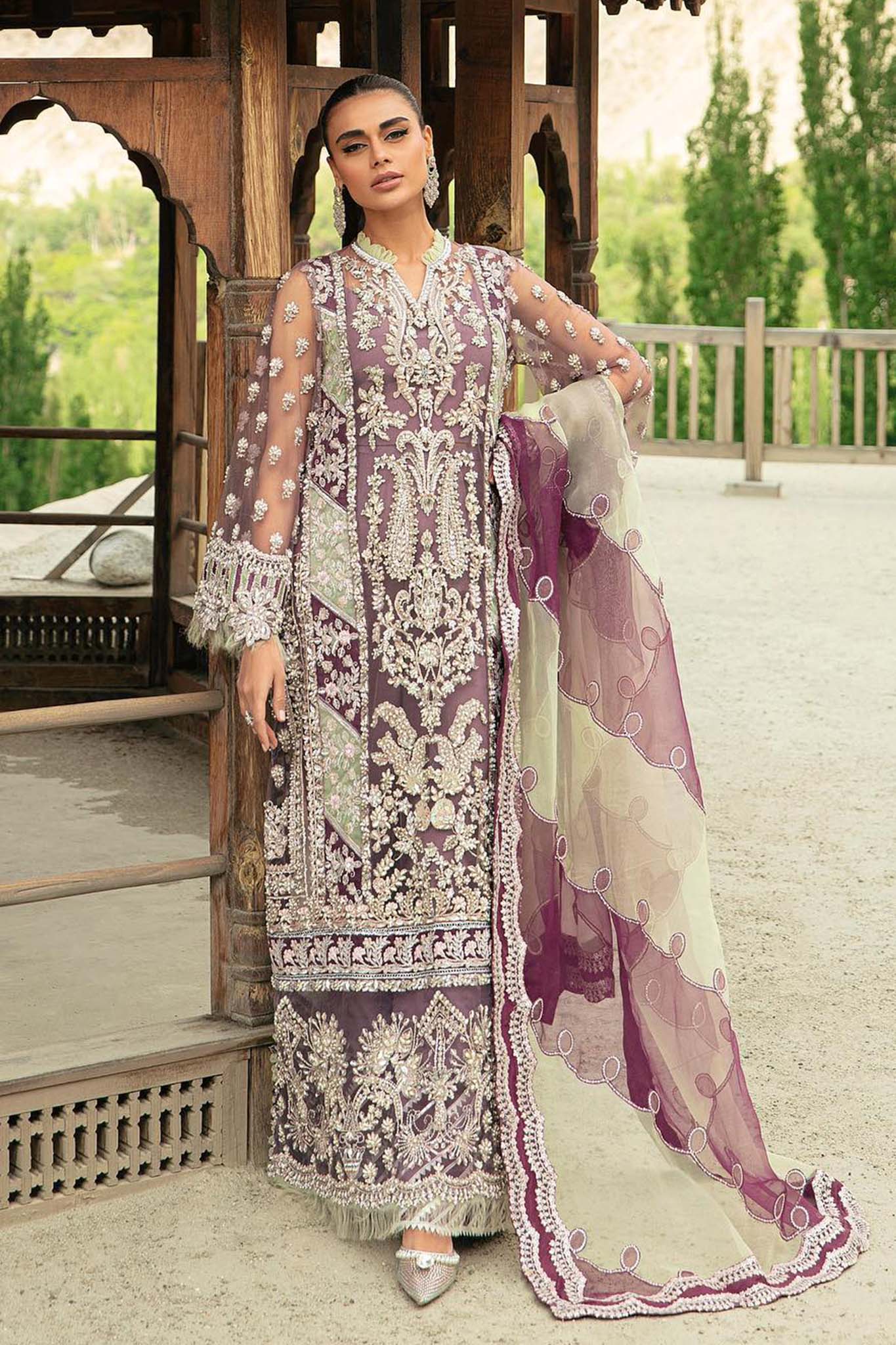 Georgette embroidered party wear-13096