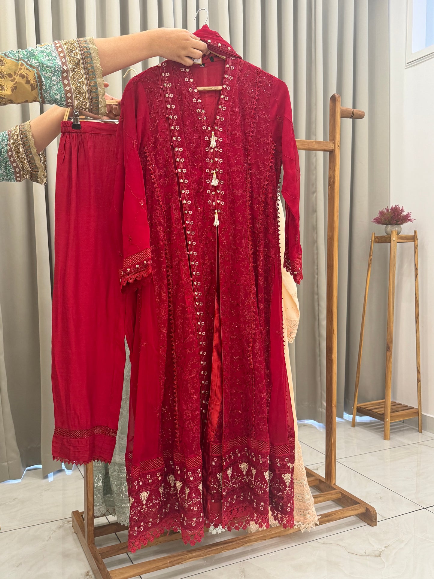 Pakistani pure chiffon Anarkali-aghanoor