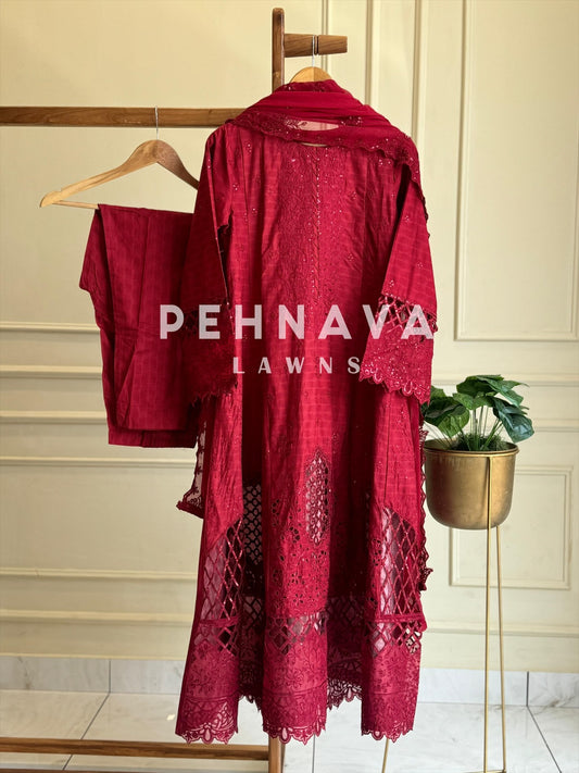 Pure Lawn Embroidered Suit-10