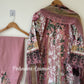 Pink floral cotton suit -QC 419