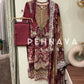 Embroidered suit with embroidered dupatta-3385