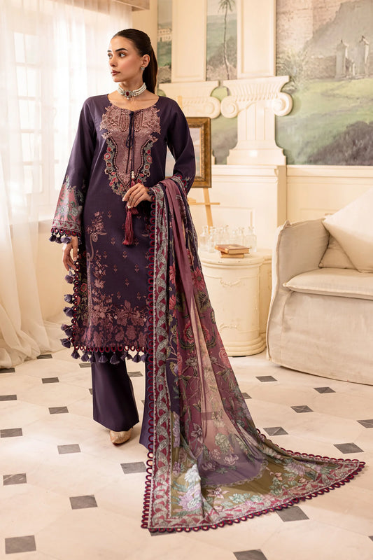 Embroidered lawn with lawn dupatta-11