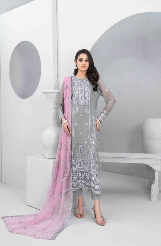 premium Unstitched Chiffon Suit-5109