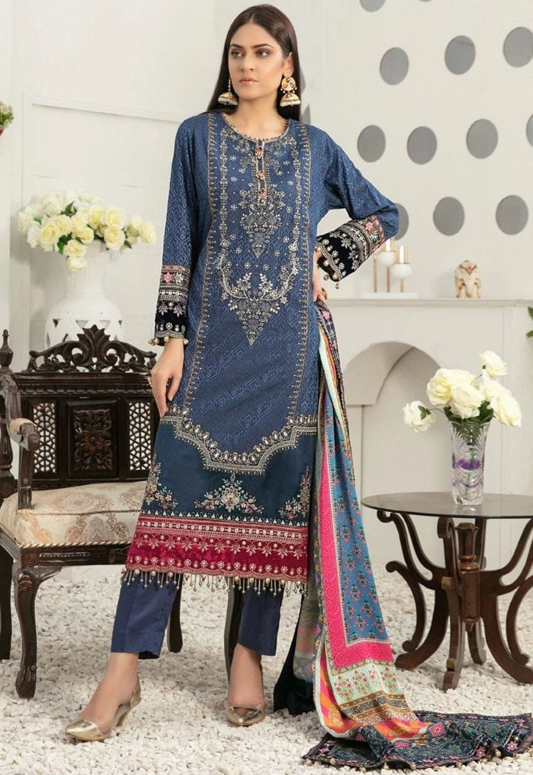 Georgette embroidered party wear -nj