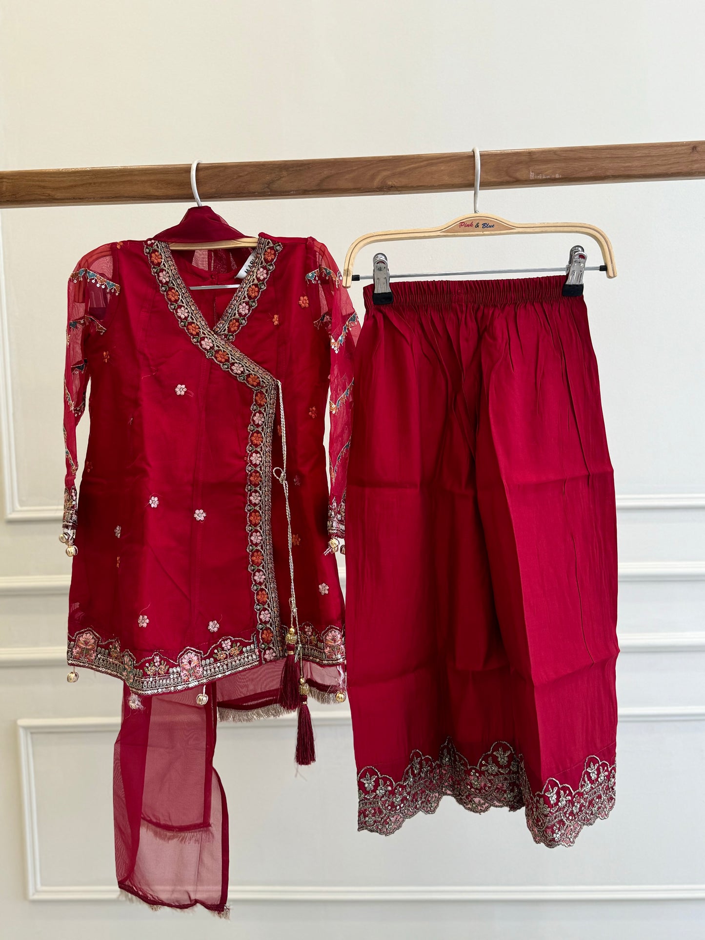 Kids party wear -ready to wear MKS-EF24-24-RED