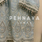 Pastel blue Georgette embroidered party wear