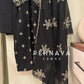 Premium designer ready to wear 3 peice embroidered suit-black