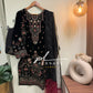 Embroidered velvette suit -1067