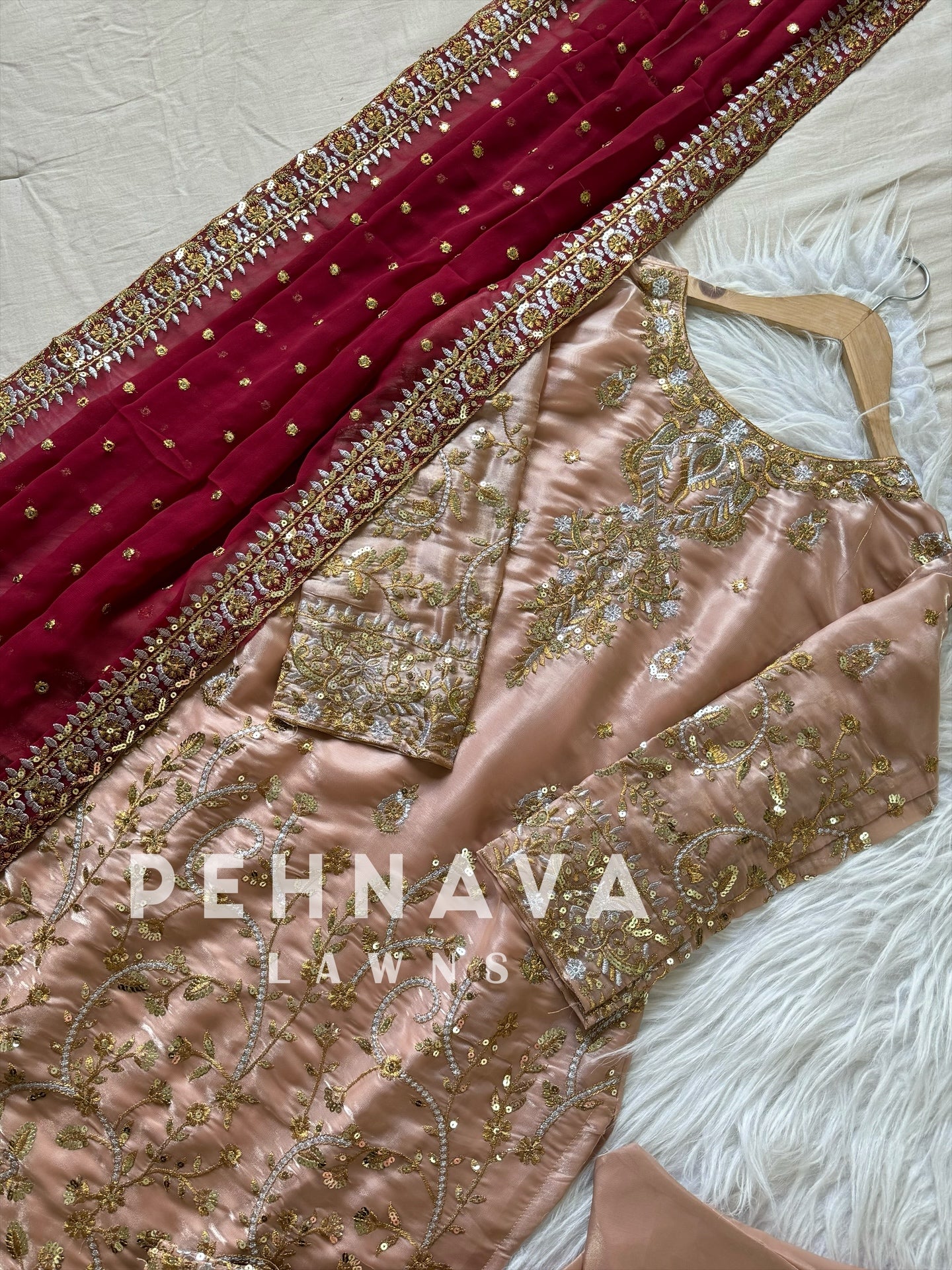 Shimmer  ready to wear suit with dupatta