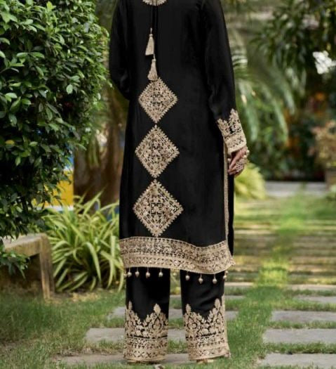 Georgette ready to wear -black