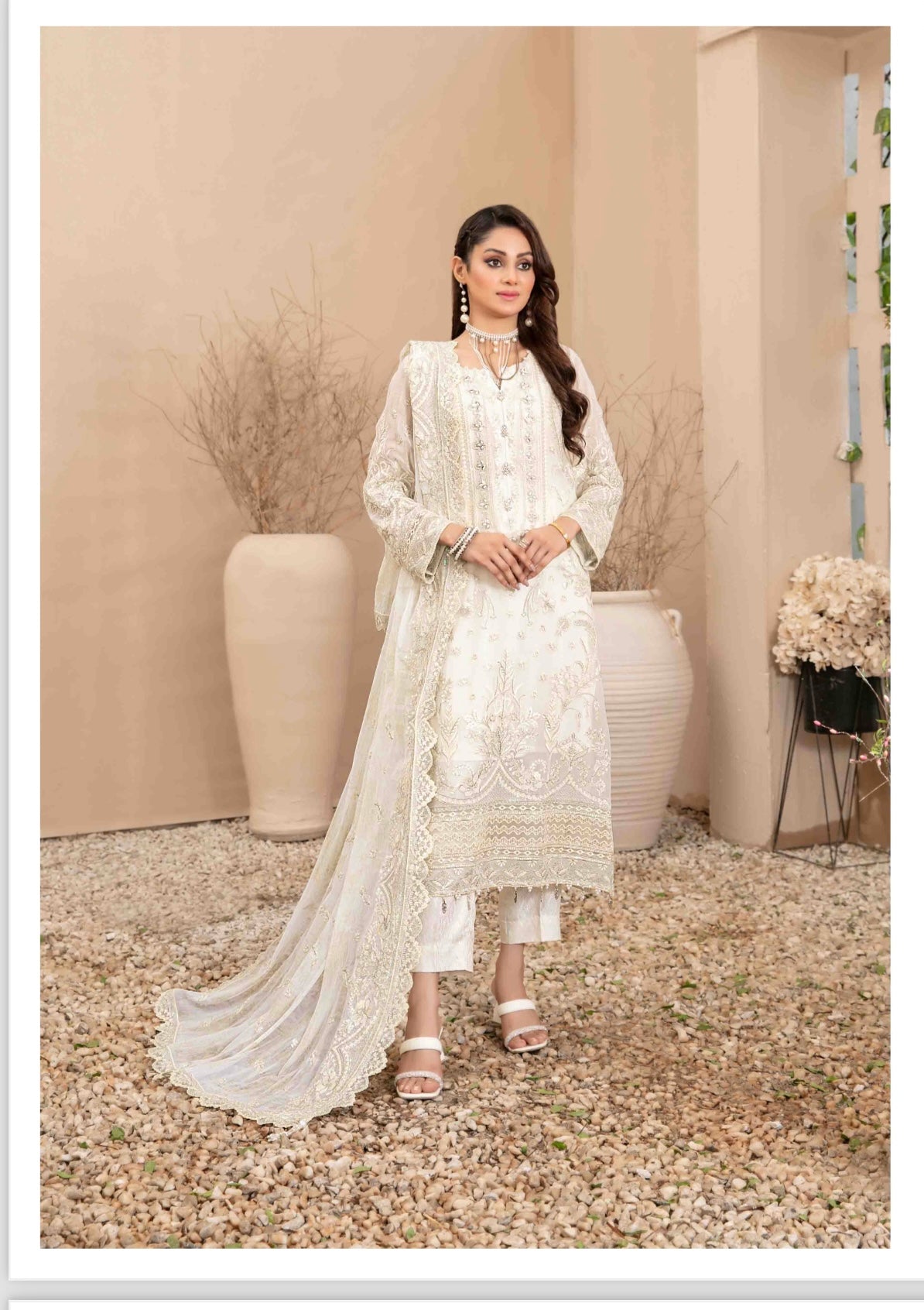 Pure chiffon embroidered semi stitch-05