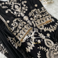 Embroidered georgette suit with moti latkan