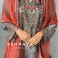 Organza embroidered suit-1252G