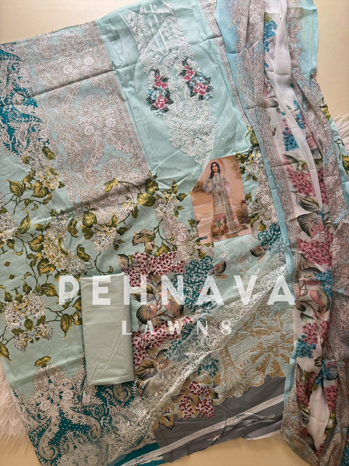 Beautiful printed casual suit -3375