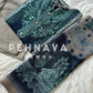 Pakistani printed suit AZ navy 2161