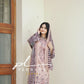 Embroidered cotton suit with chiffon dupatta - 3356