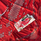 Pure lawn suit with full size chiffon dupatta-red