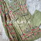 Paki printed suit with embroidered patches -1001