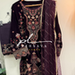 Embroidered velvette suit -1067